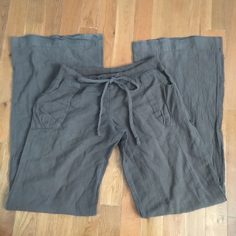 Brown Linen Pants